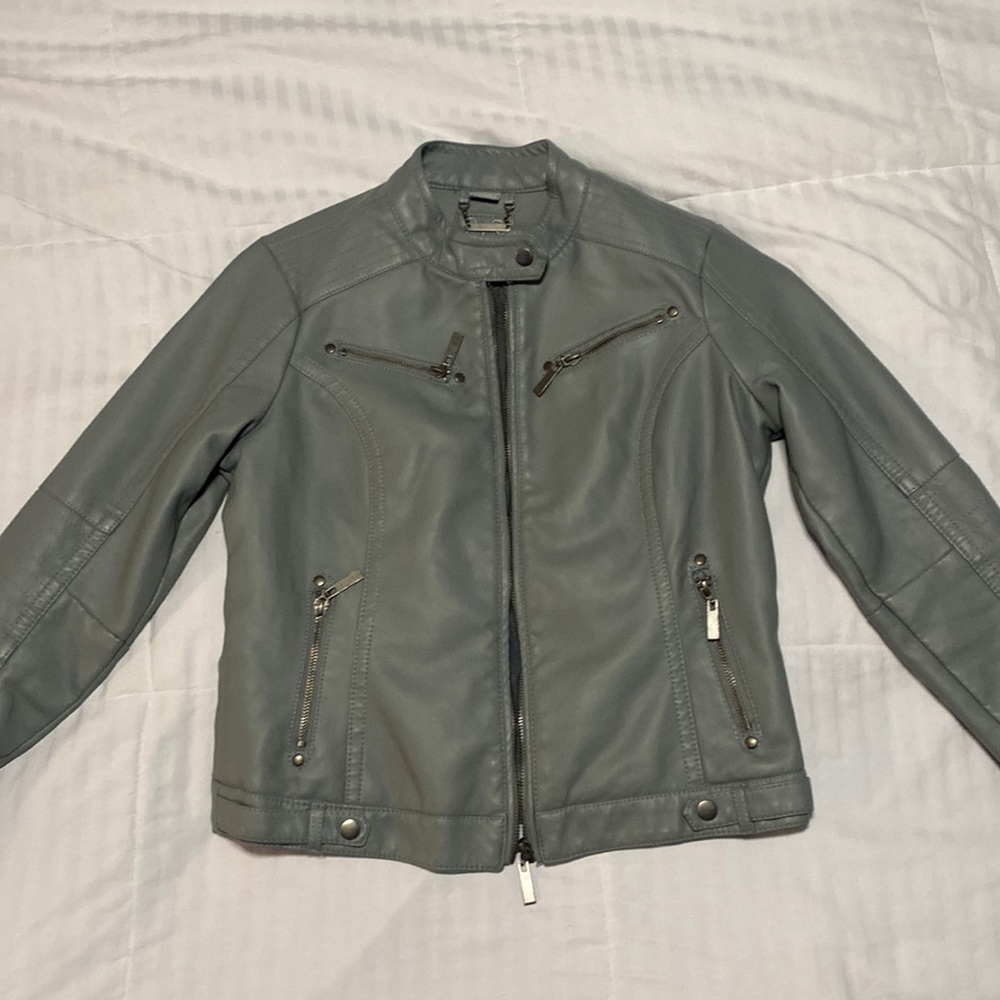 Brand New Odyn charcoal leather jacket